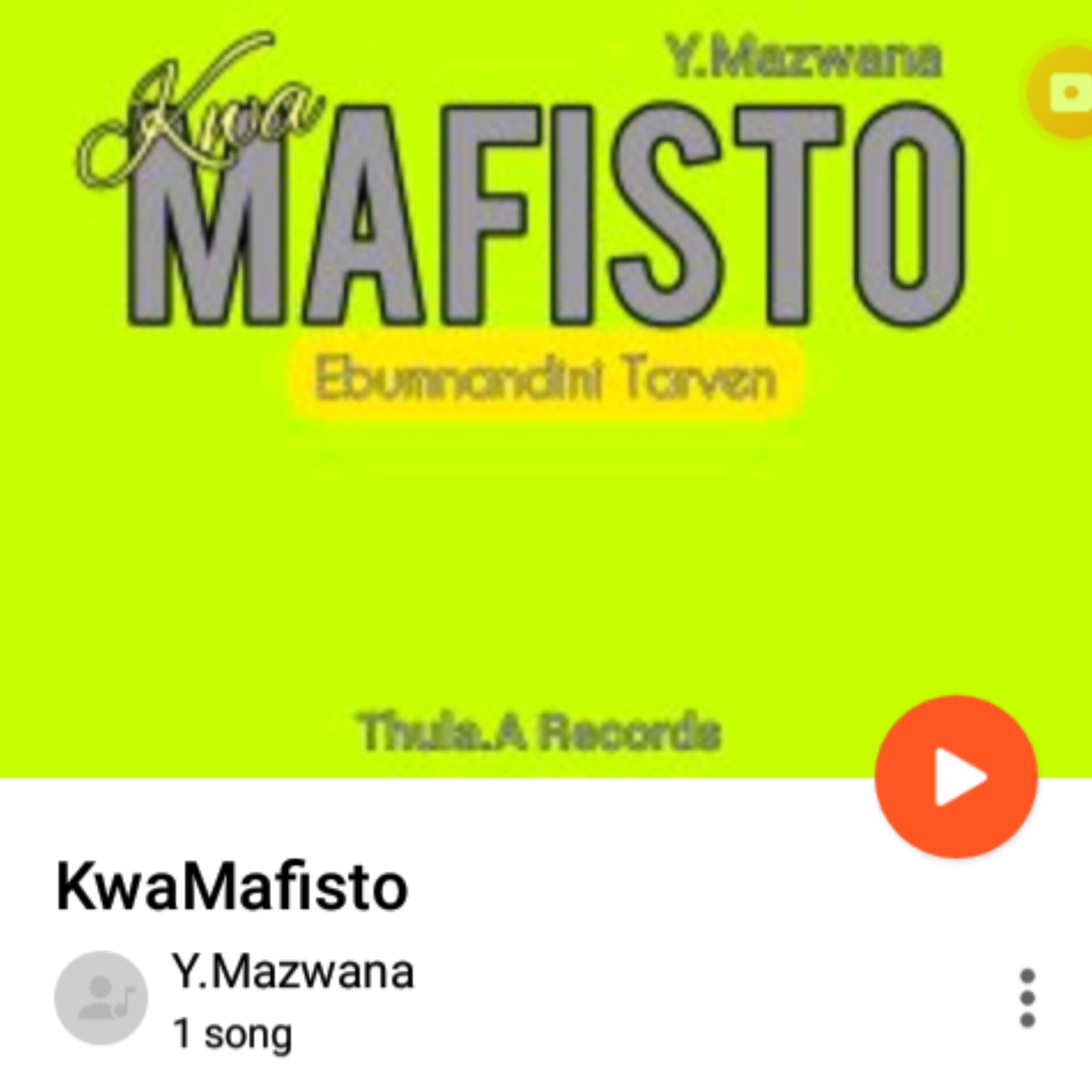 Y.Mazwana - KwaMafisto