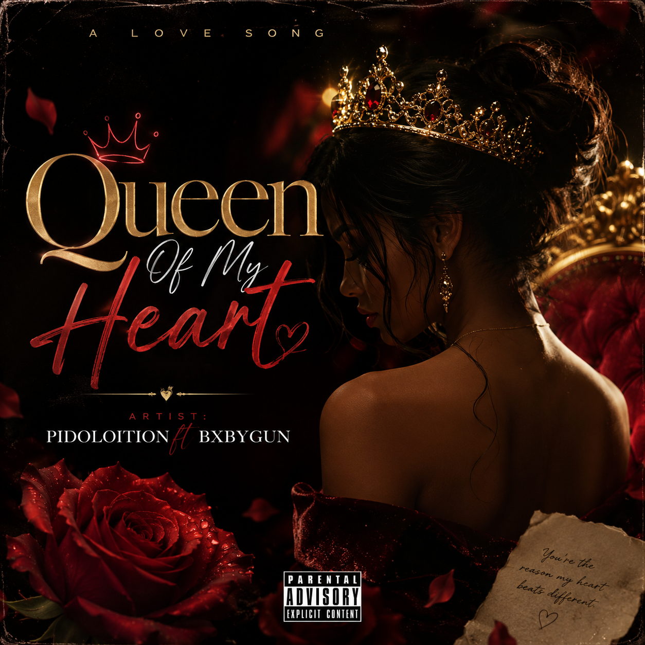 BxbyGun - Queen Of My Heart Featuring Pidolotion album artwork