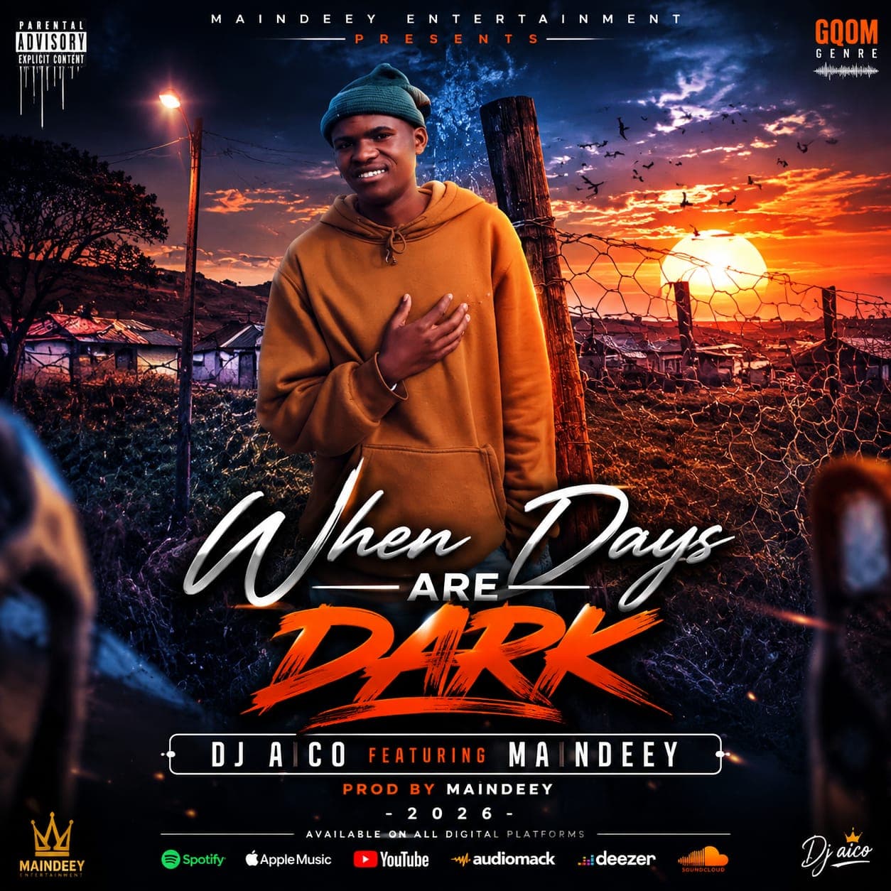 deejay Aico yabadlala - When days are dark Featuring Maindeey RSA album artwork